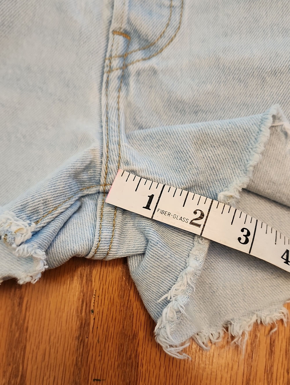 Levi's 501 Light Blue Denim Cutoff Shorts - Picture 8 of 17
